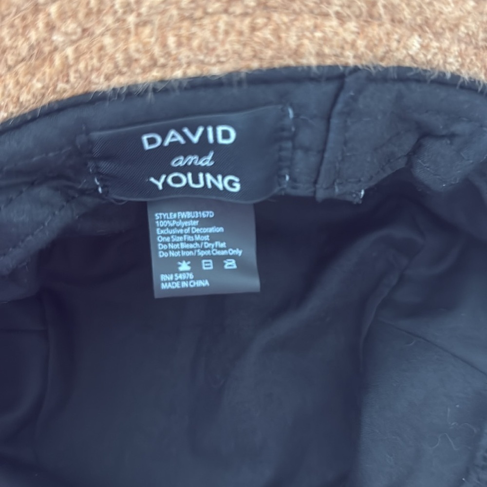 David and Young Teddy Bucket Hat Camel Dark Beige NWOT - Picture 8 of 14